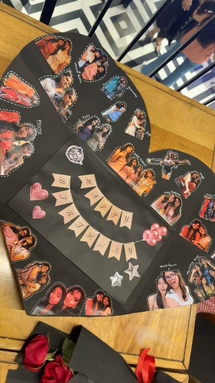 Heart shape moments card.